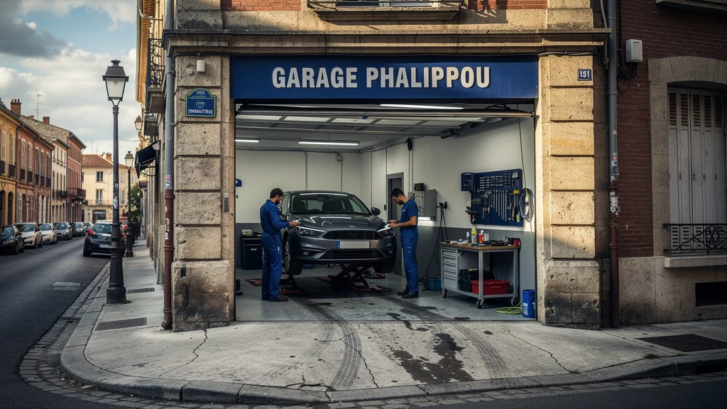 Façade et intervention au Garage Phalippou Toulouse, service auto qualité et transparence
