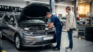 Révision auto chez Norauto : forfait 199 € évalué dans un garage moderne