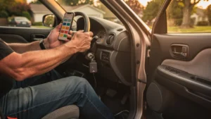 Boîtier OBD à 35 € testé trois mois sur une voiture d’occasion, diagnostic auto en gros plan